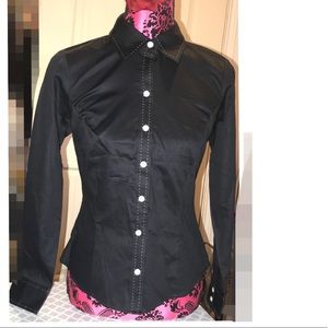 Loft Dark Navy 6P L/S Button Down Shirt